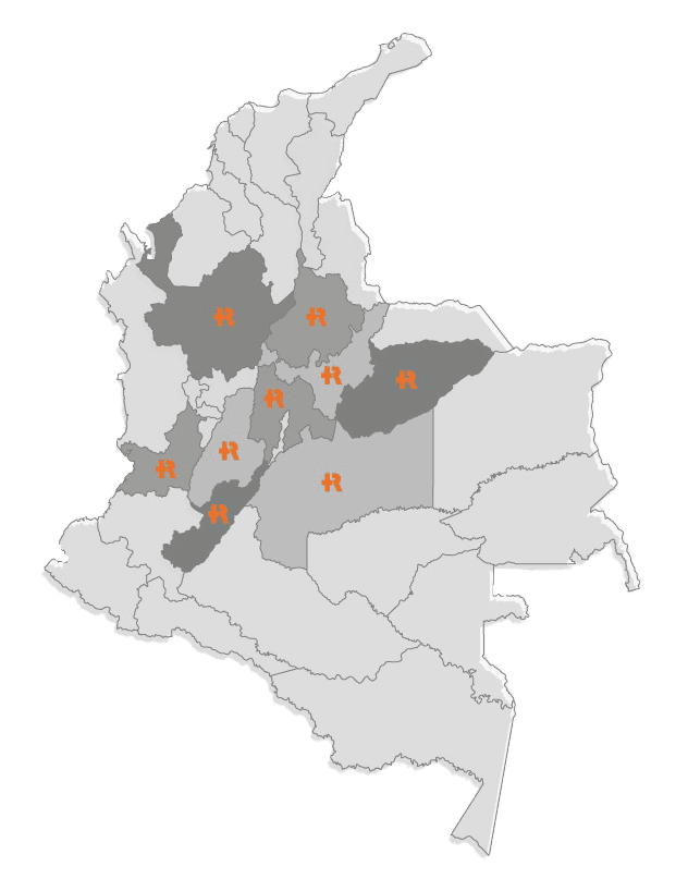 Mapa de presencia nacional